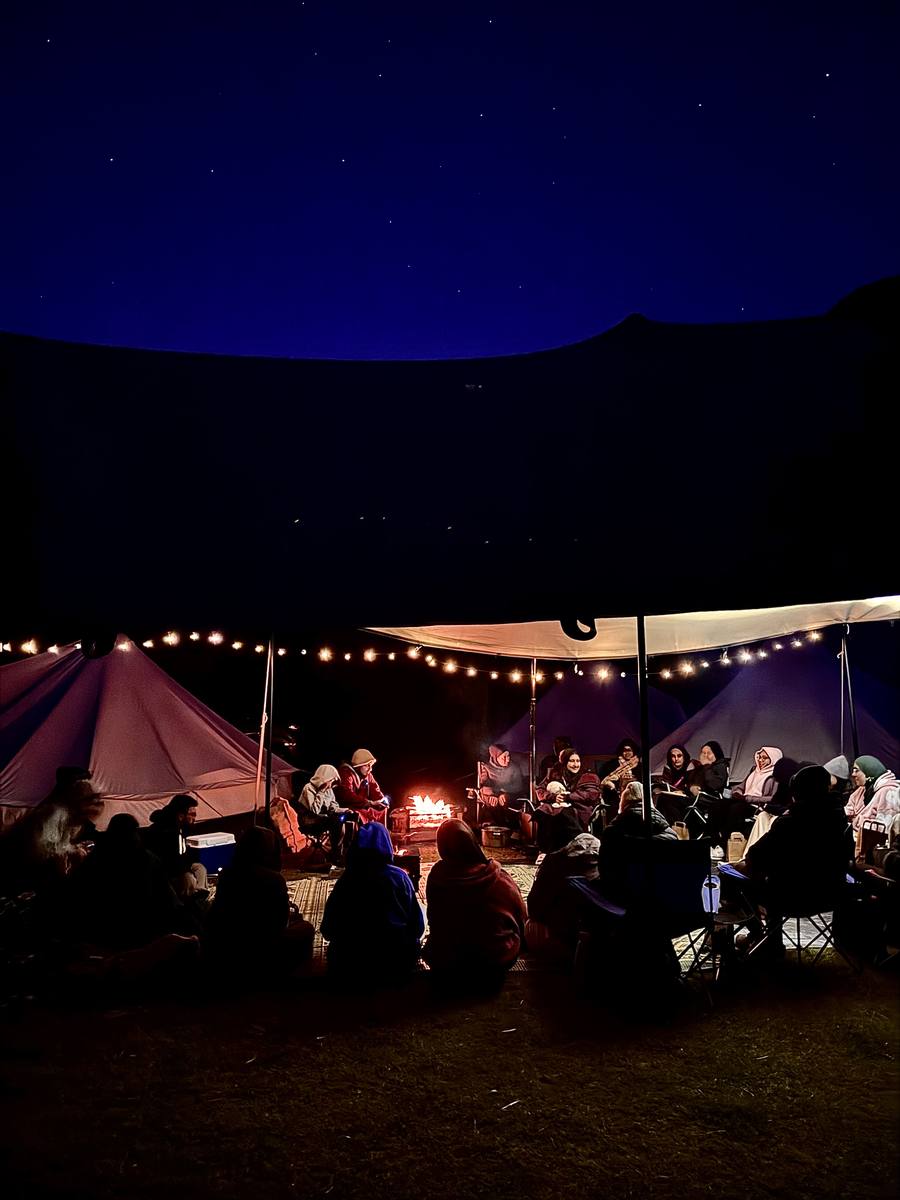 Evening gathering under the stars